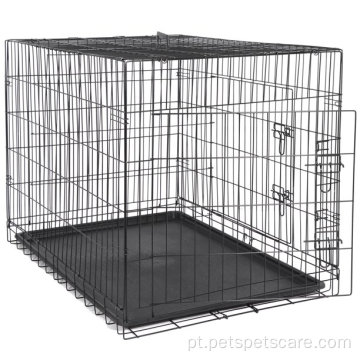 Caixa de cachorro Kennel dobring metal gaiola de gaiola